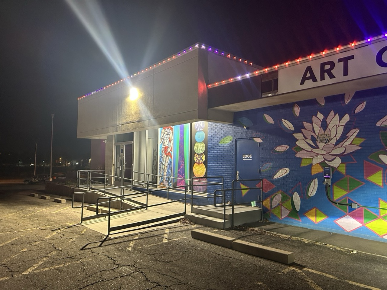 Arts District parking lot and building lighting